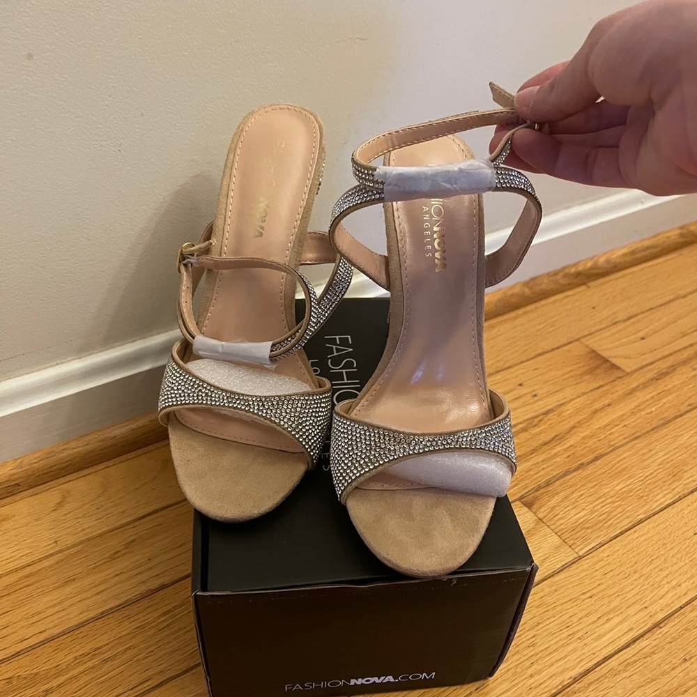 Bling heeled sandals